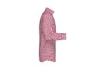 JN Mens Checked Shirt JN617 100% BW, bordeaux/white, Größe M