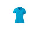 JN Ladies Polo JN985 95%BW/5%EL, turquoise/white, Größe S