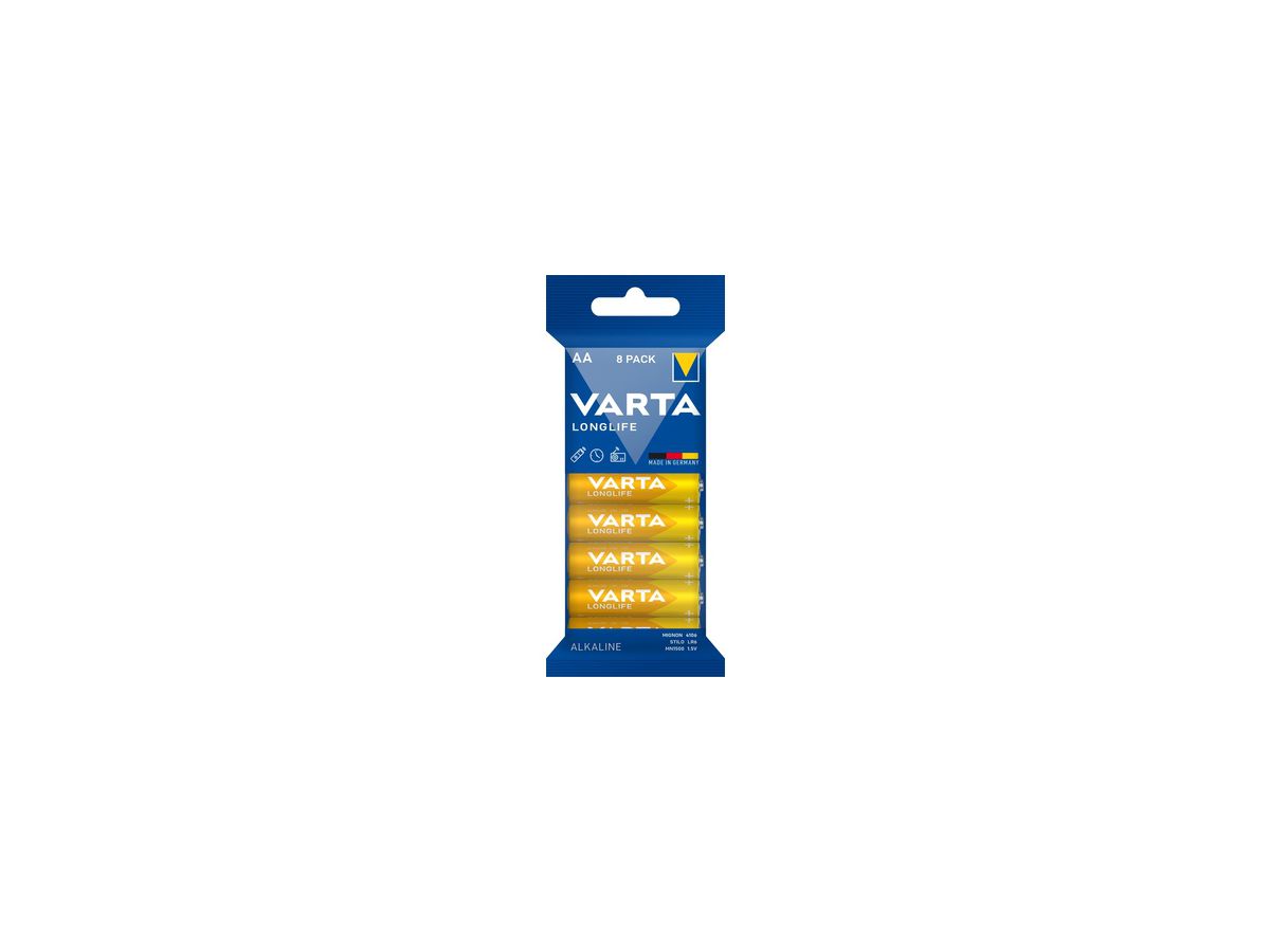 Varta Batterie Longlife 4106 101 328 AA 1,5V 8 St./Pack.