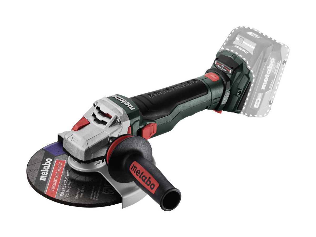 METABO Akku-Winkelschleifer WB 18 LTX BL 15-180 Quick, solo, in metaBOX