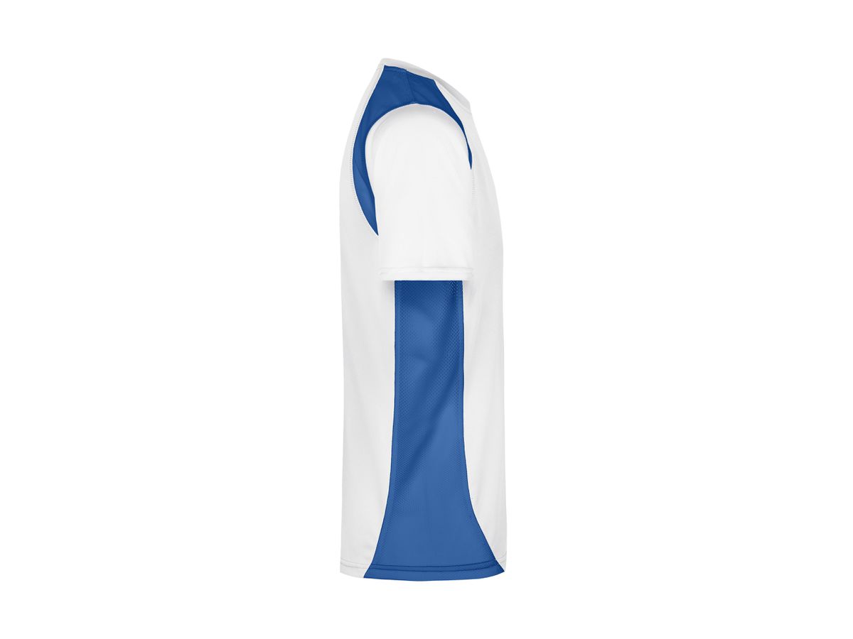 JN Mens Running-T JN306 100%PES, white/royal, Größe S