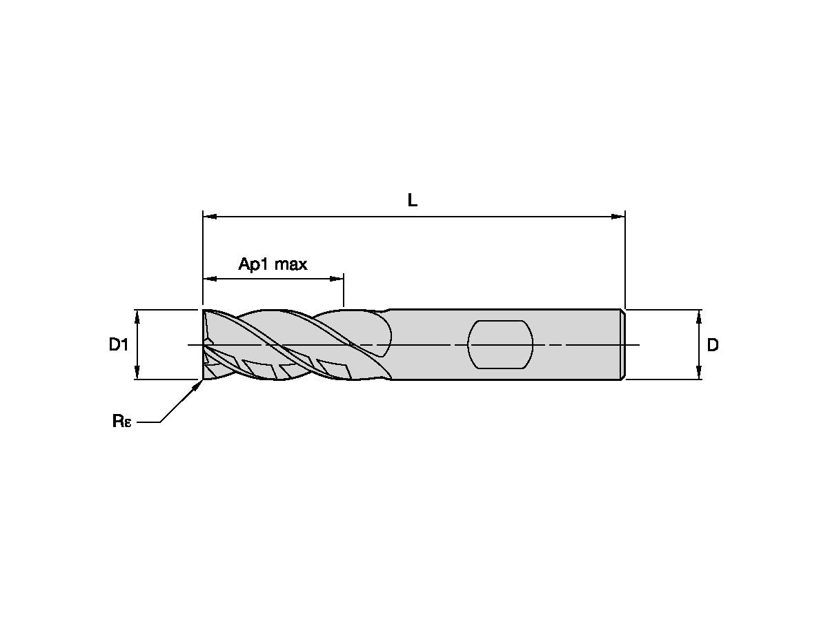 KENNAMETAL H1TE4RA0625X225HBR060KCSM15 HARVI I TE 5/8X5/8X2 1/4X5 R.06