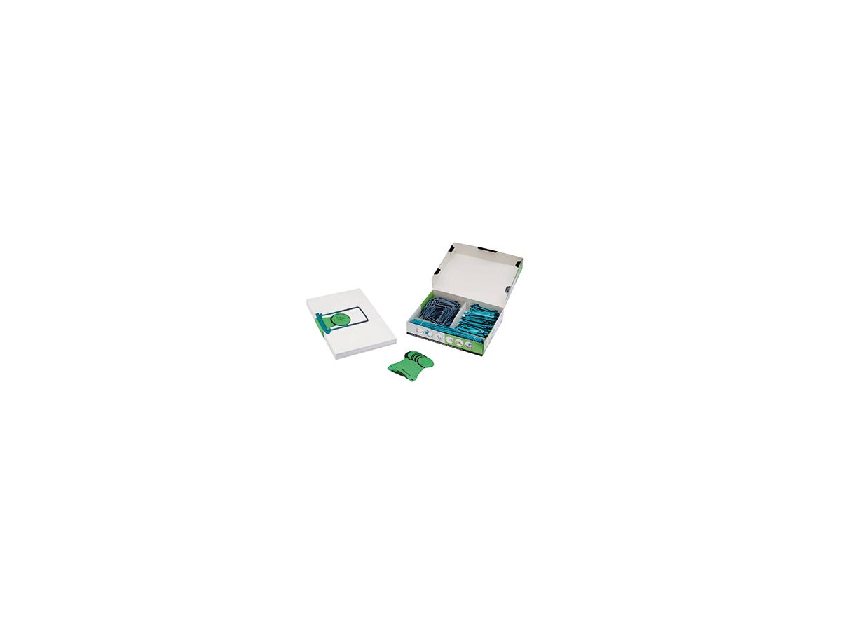 Jalema Abheftbügel Clipex 5721000 grün 100 St./Pack. +Labels
