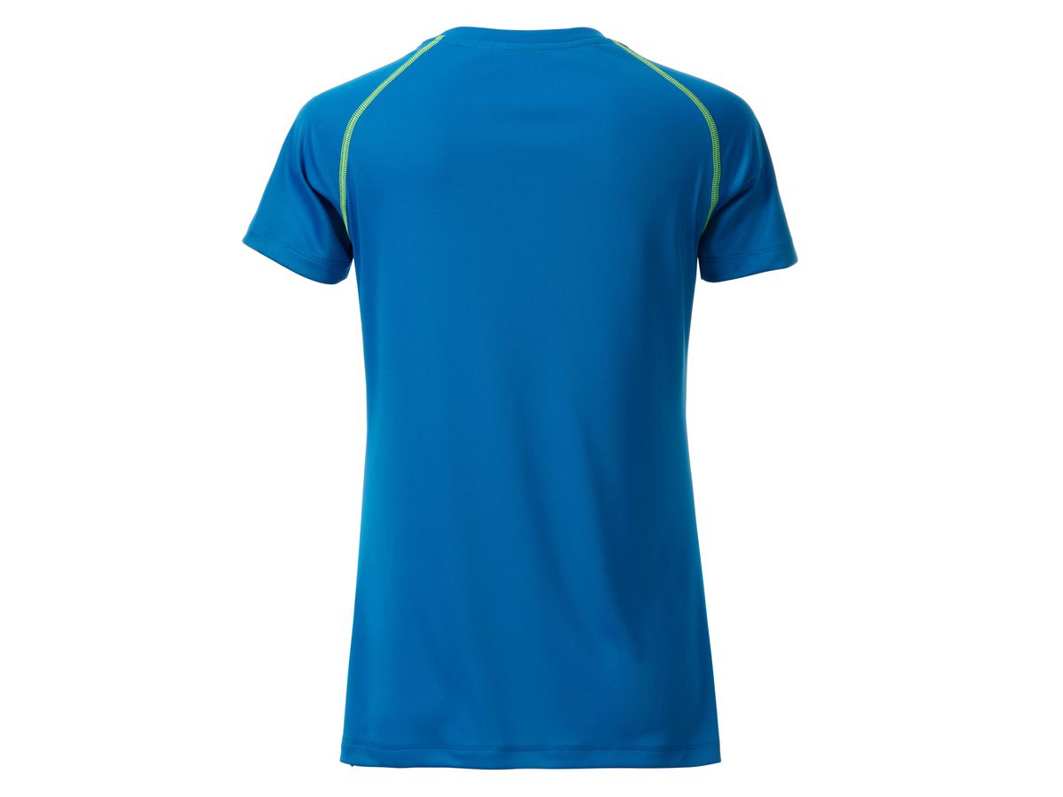 JN Ladies' Sports T-Shirt JN495 bright-blue/bright-yellow, Größe S