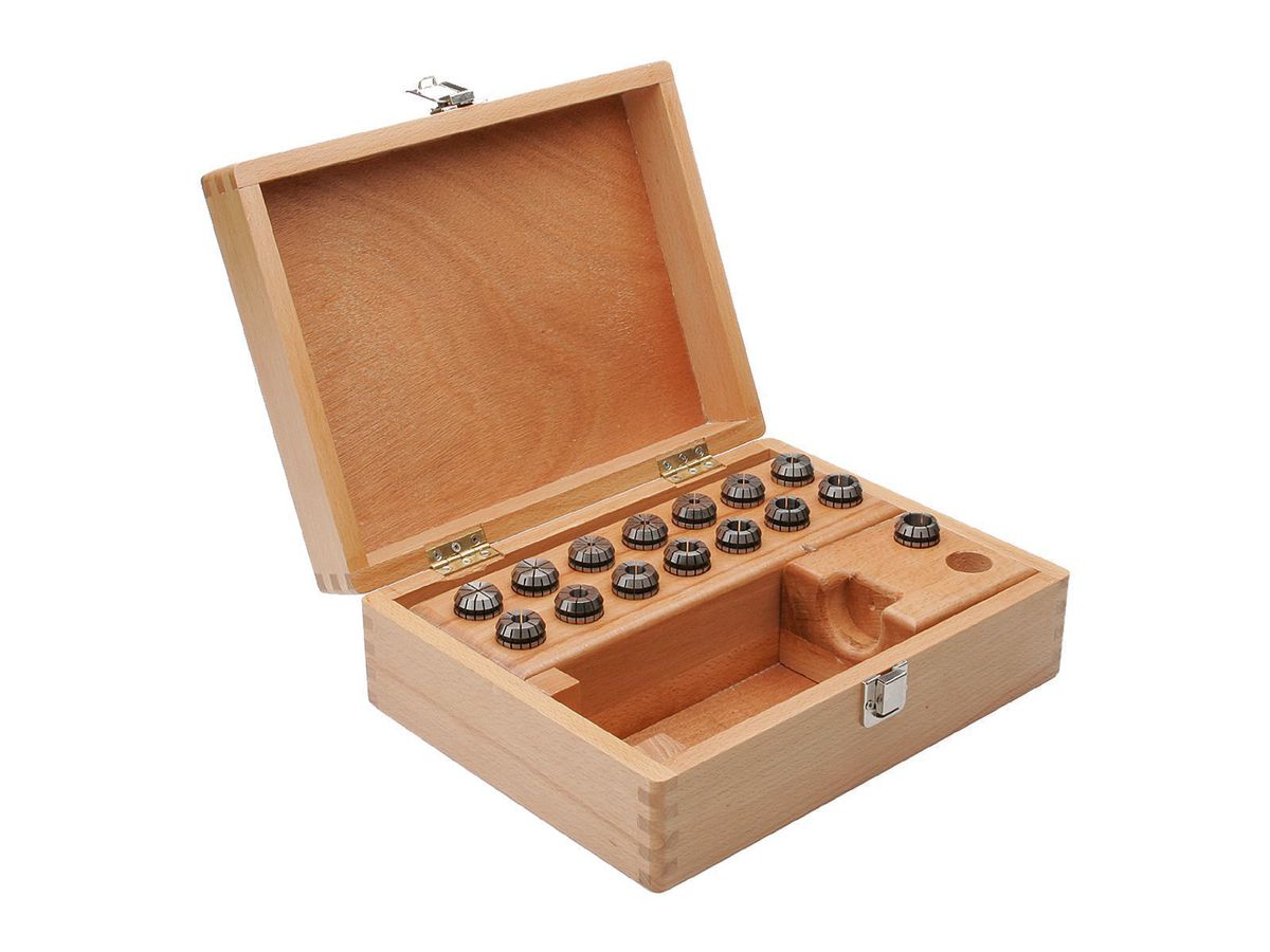 KEMMLER Spannzangensatz 470E ER32 15x im Holzkasten , 701.470EH.1