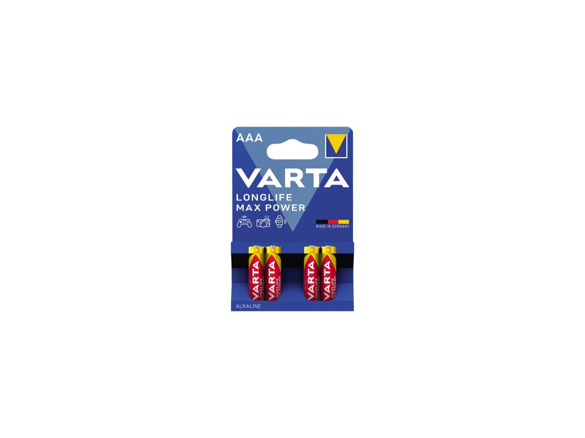 VARTA Batterie LONGLIFE Max Power AAA 4er Blister