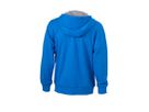 JN Mens Lifestyle Zip-Hoody JN963 80%BW/20%PES, cobalt/grey-heather, Gr. S