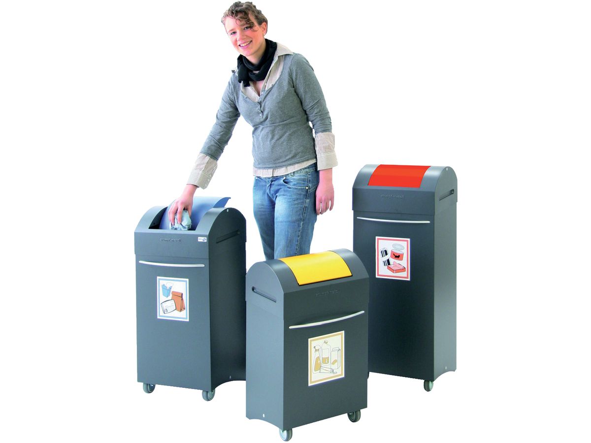 Wertstoffbeh. 75 l grau/grau, 975x380x320mm