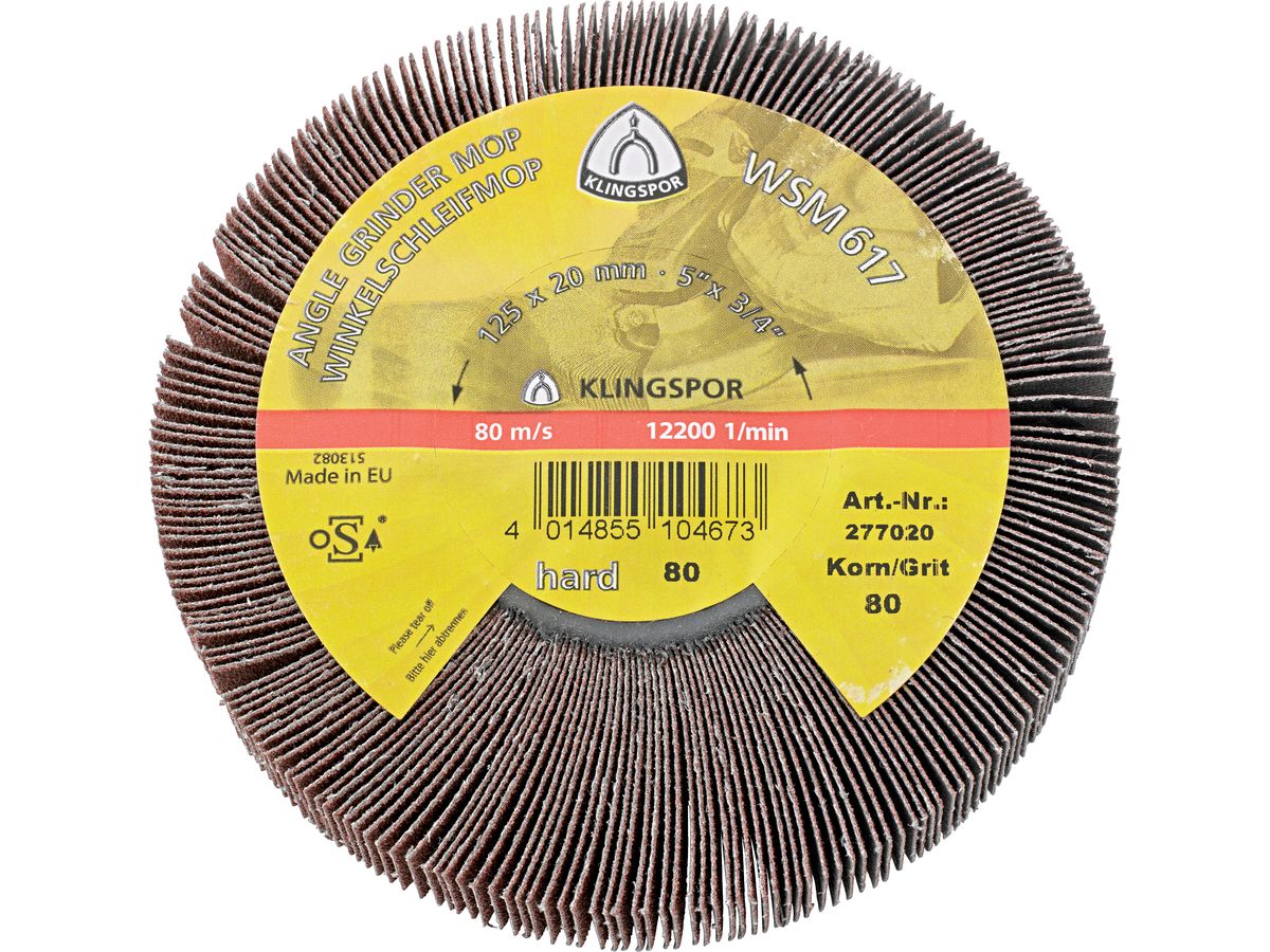 KLINGSPOR Winkelschleifmop WSM 617 125x20mm