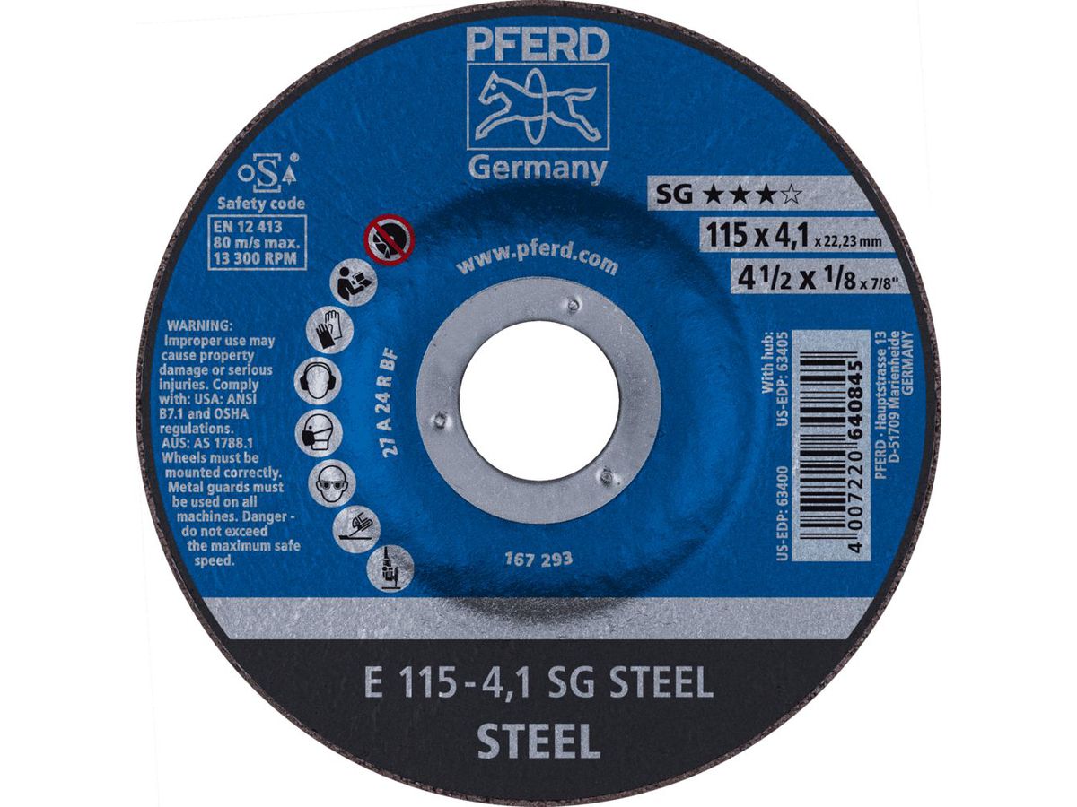 PFERD Schruppscheiben E 115-4 A 24 R SG PIPE