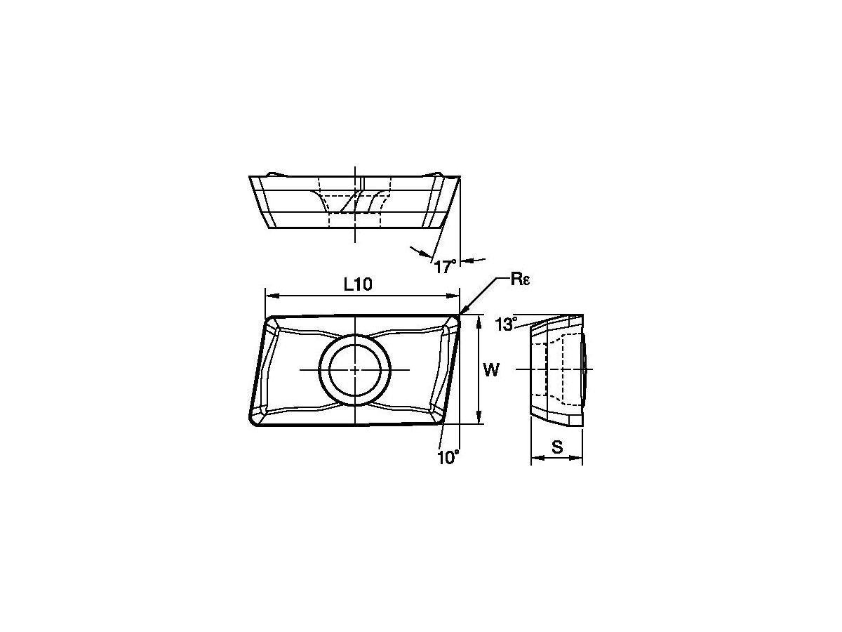 KENNAMETAL JOMT100308ERLFKC720M BOHRFRASWENDEPLATTE
