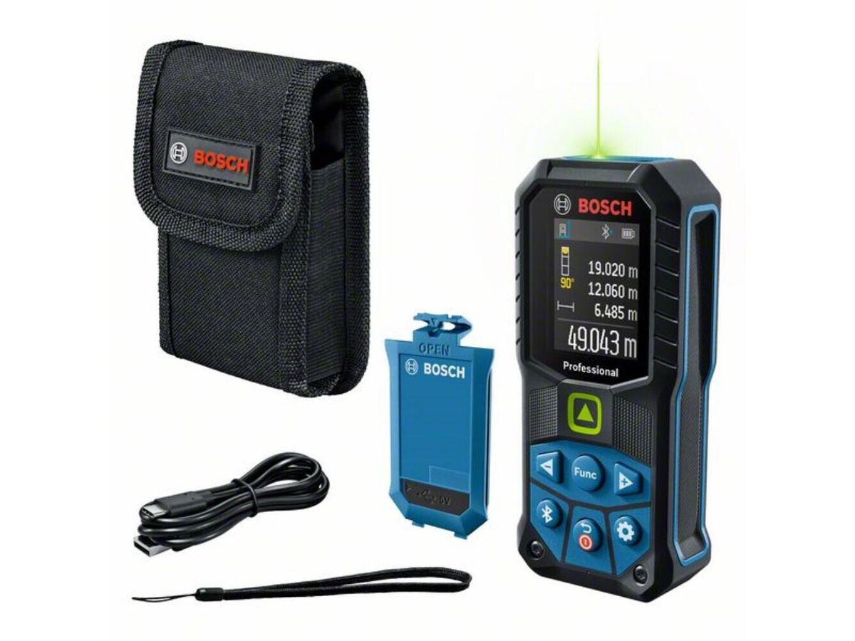 BOSCH Laser-Entfernungsmesser GLM50-27CG inkl. Schutztasche, Trageschlaufe
