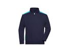 JN Sweatshirt mit Stehkragen JN868 navy/turquoise, Größe XXL