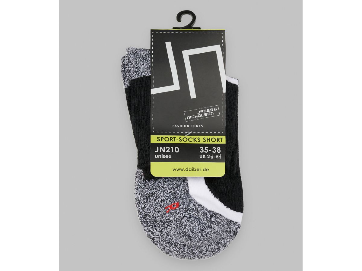 JN Sport Socks Short JN210 76%PES/22%PA/2%EL, red, Größe 42-44