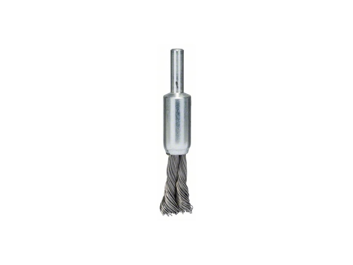 Pinselbürste, Stahl, gezopfter Draht, 0,35 mm, 10 mm, 4500 U/ min