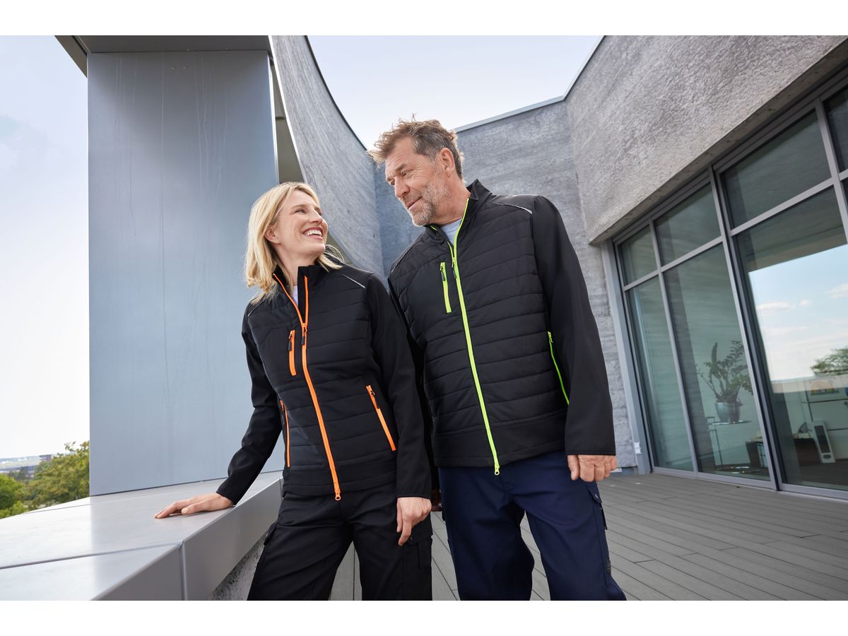 JN Ladies' Hybrid Jacket JN1819 carbon/carbon Gr. XS