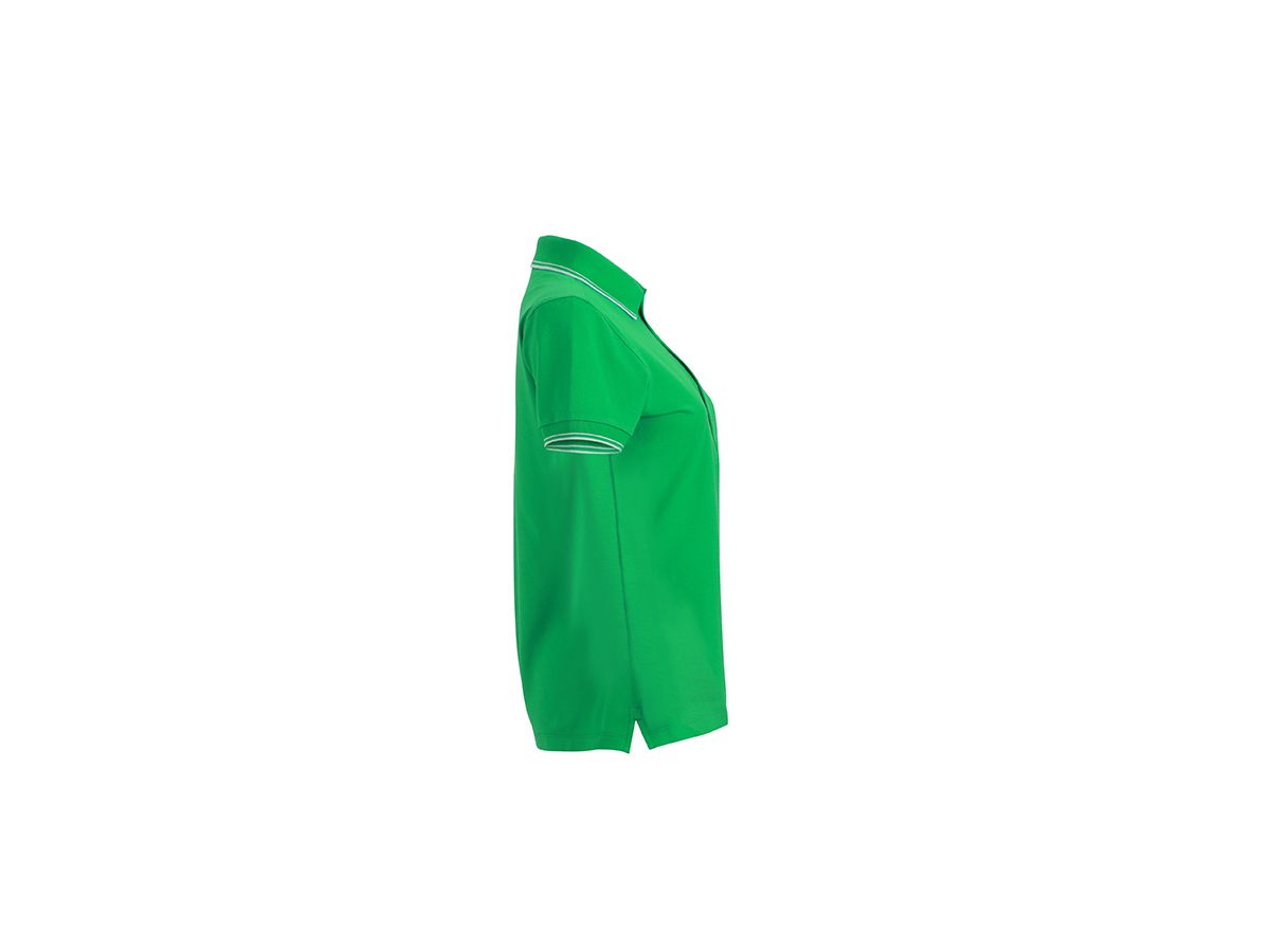 JN Ladies Polo JN985 95%BW/5%EL, fern-green/white, Größe S