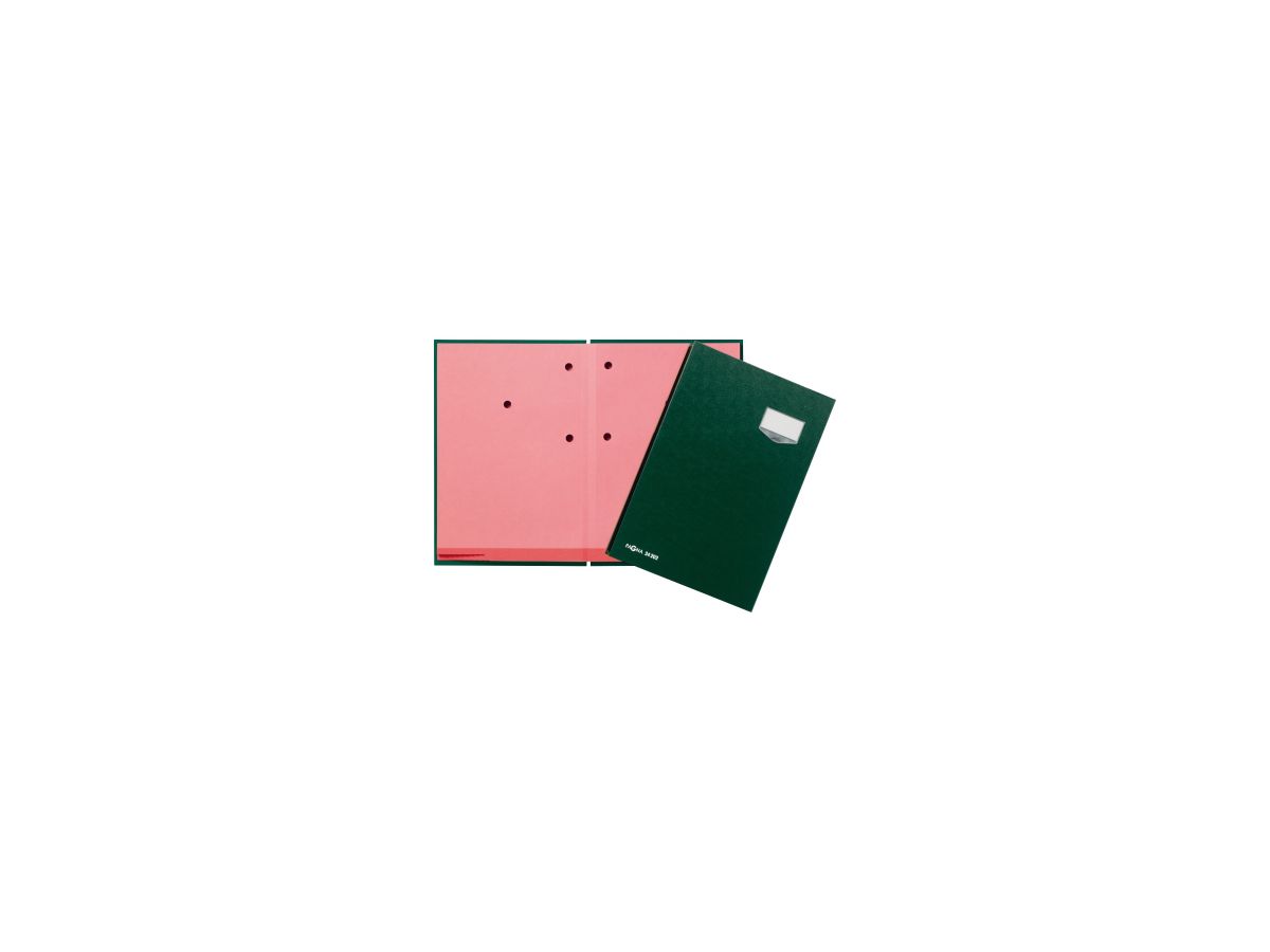 PAGNA Unterschriftenmappe de Luxe 24202-03 20Fächer Pappe grün