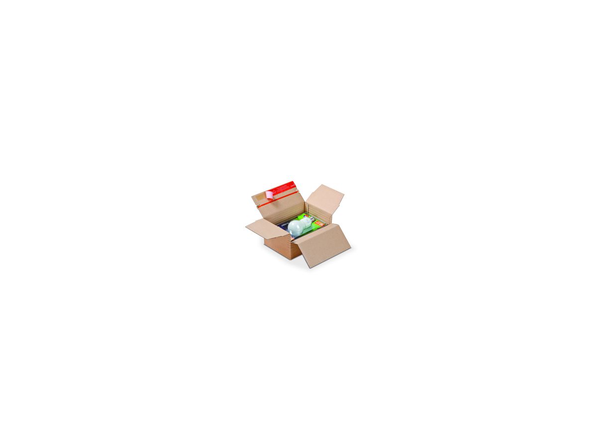 ColomPac Versandkarton CP141.101 DIN A5+ 22,9x5-11,5x16,4cm braun