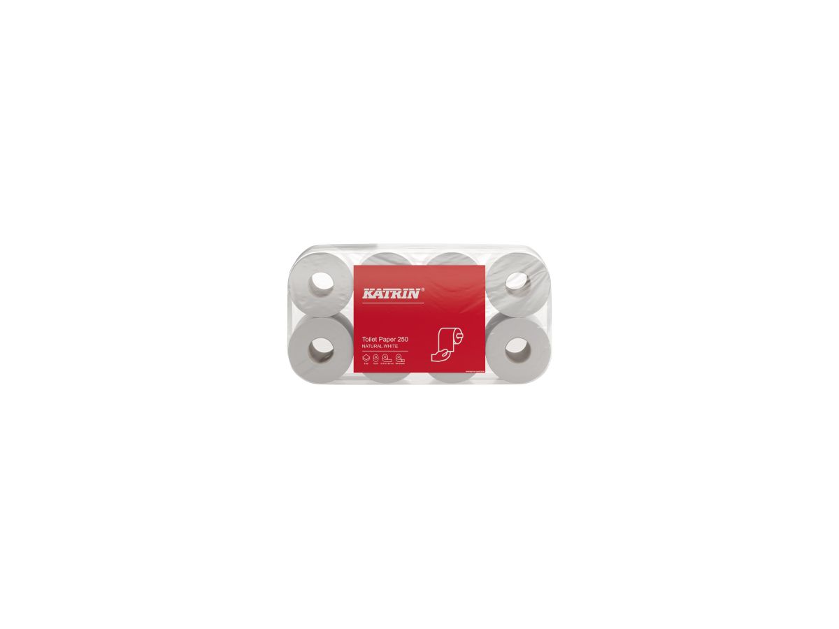 Katrin Toilettenpapier Basic 169505 250Blatt 2lagig weiß 8 Rl./Pack.