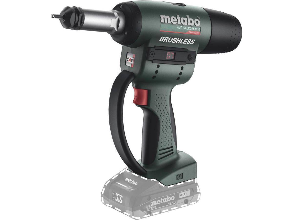 METABO Akku-Nietmuttersetzgerät NMP 18 LTX BL M10