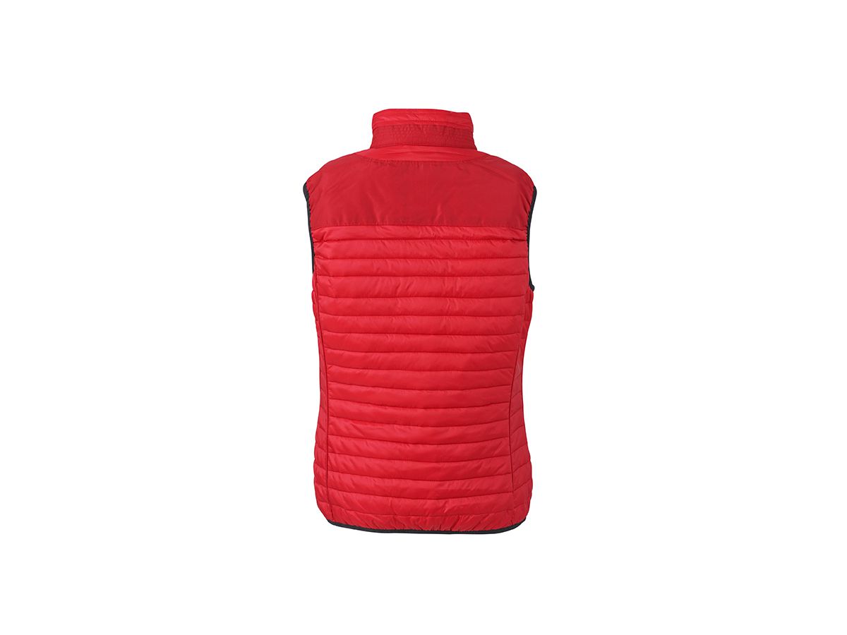 JN Ladies Lightweight Vest JN1109 100%PES, indian-red/silver, Größe S