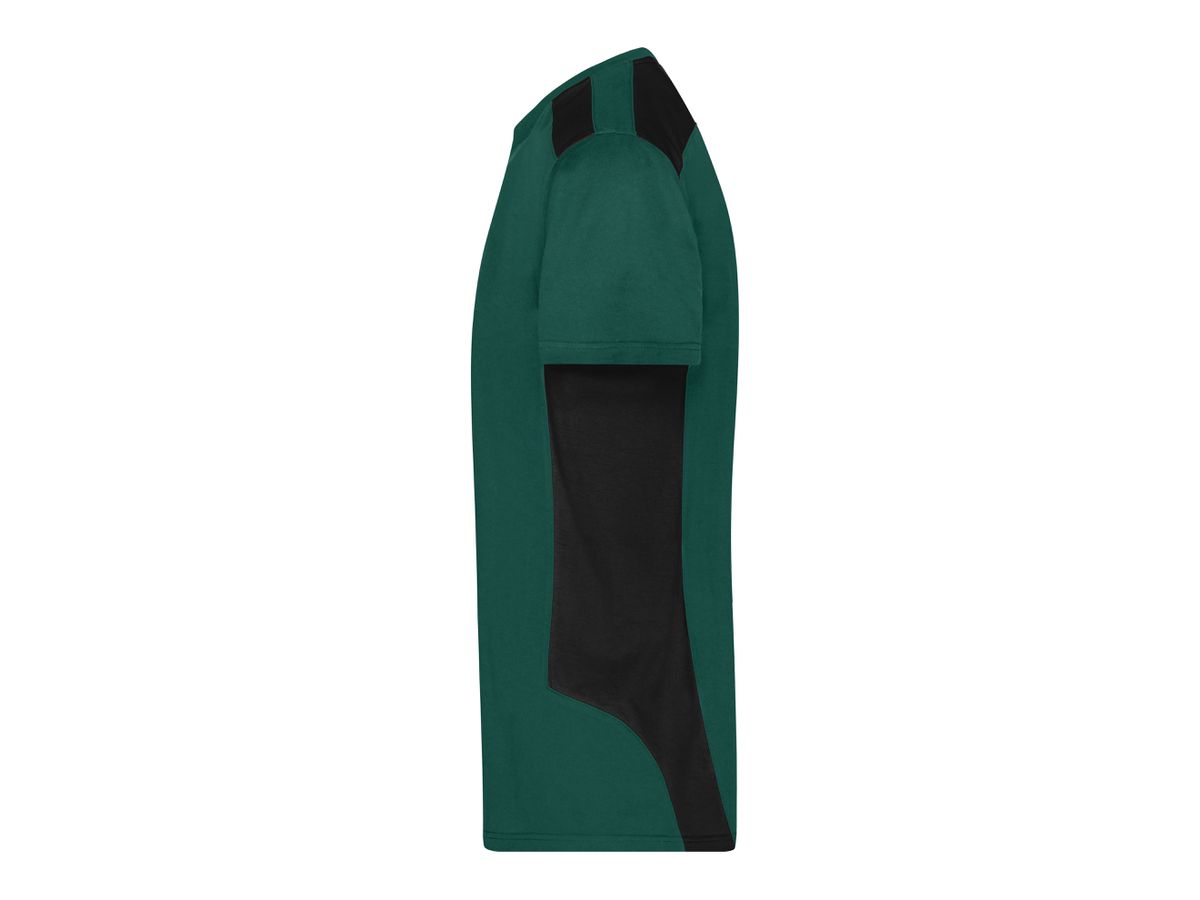 JN Men`s Workwear T-Shirt JN1824 dark-green/black Gr. S