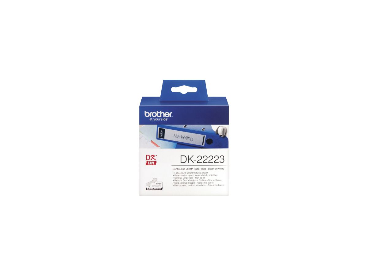 Brother Endlosetikettenrolle DK22223 50mmx30,48m weiß