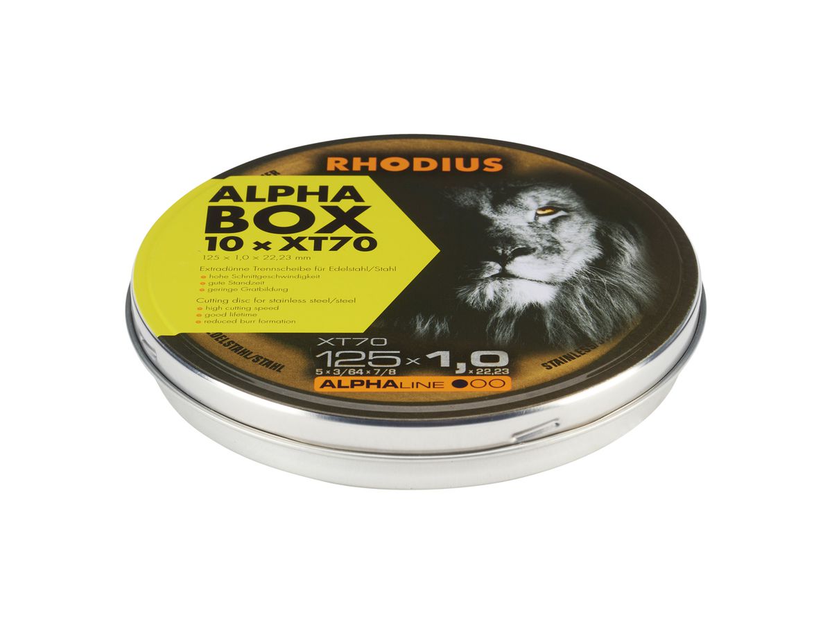 RHODIUS Trennscheibe XT 70 125 x 1mm 10 Stück in Dose verpackt