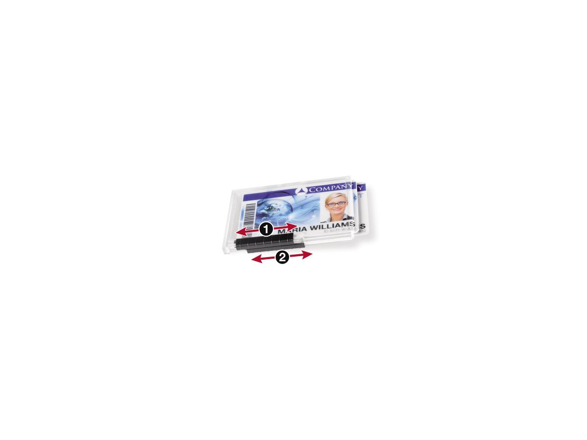 DURABLE Kartenhalter PUSHBOX DUO 892119 10 St./Pack.