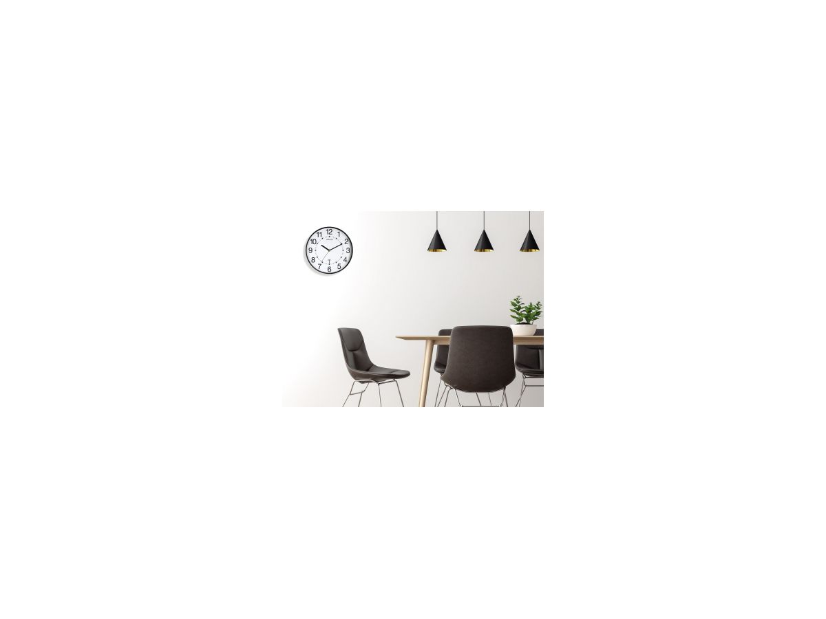 UNILUX Funkwanduhr Wave 400094561 30cm Kunststoff sw