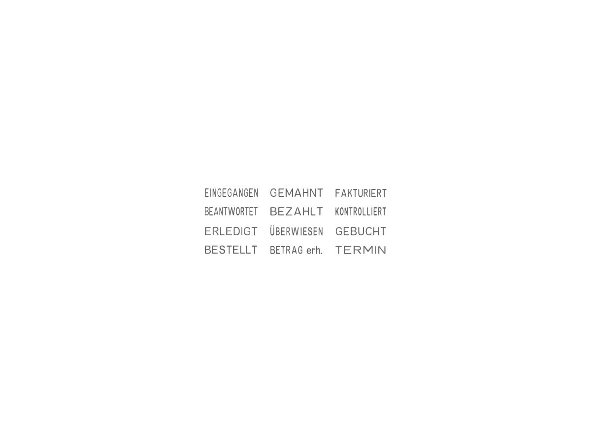 trodat Wortbandstempel Classic 1117 20442 8x7x2cm silber/lichtgrau/rot