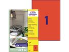 Avery Zweckform Universaletikett 3470 210x297mm rot 100 St./Pack.