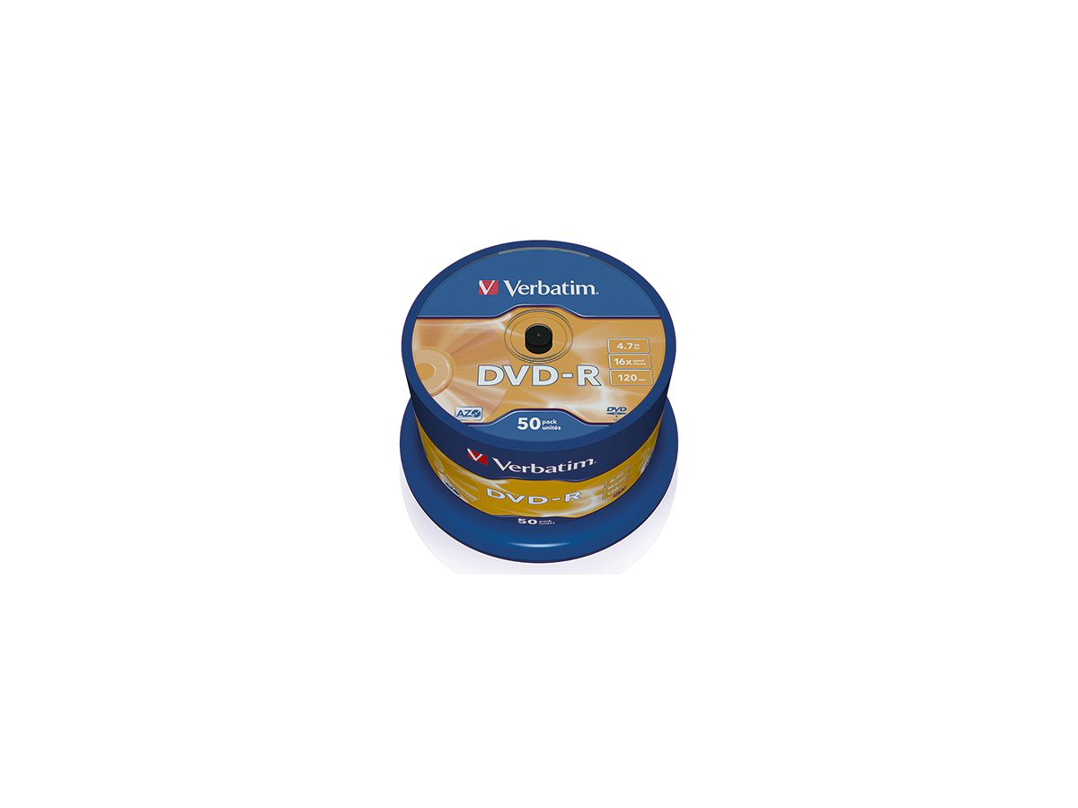 Verbatim DVD-R 43548 16x 4,7GB 120Min. Spindel  50 St./Pack.