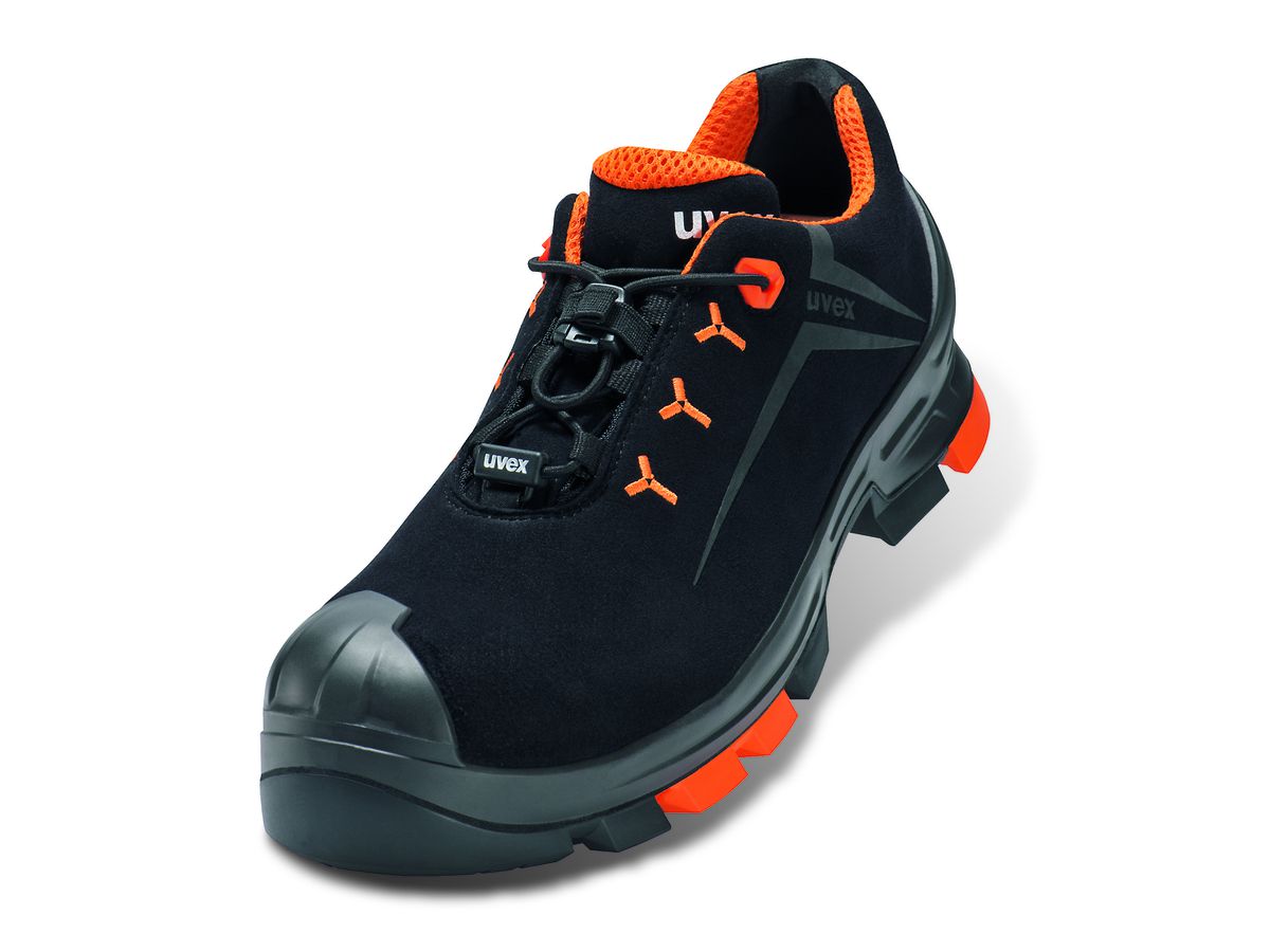 UVEX2 Sicherheits-Halbschuh S3 6508.2 ESD, schwarz/orange, Gr. 35, Weite 11