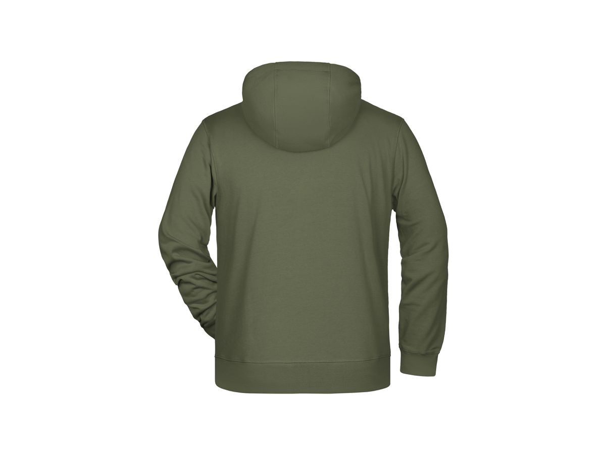 JN Men's Zip Hoody 8026 olive, Größe L