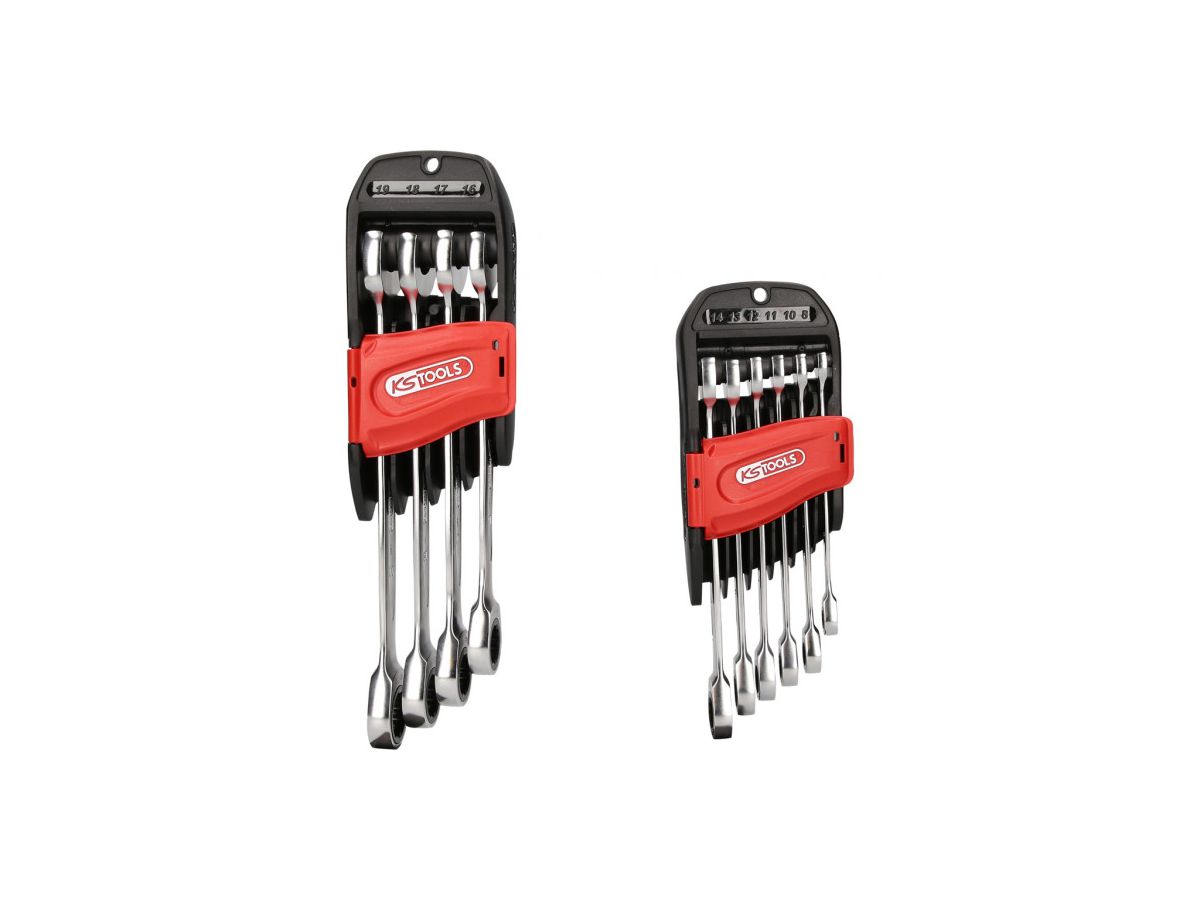 KS TOOLS Ratschenschlüssel-Satz GEARplus, 10-tlg., 8-19mm