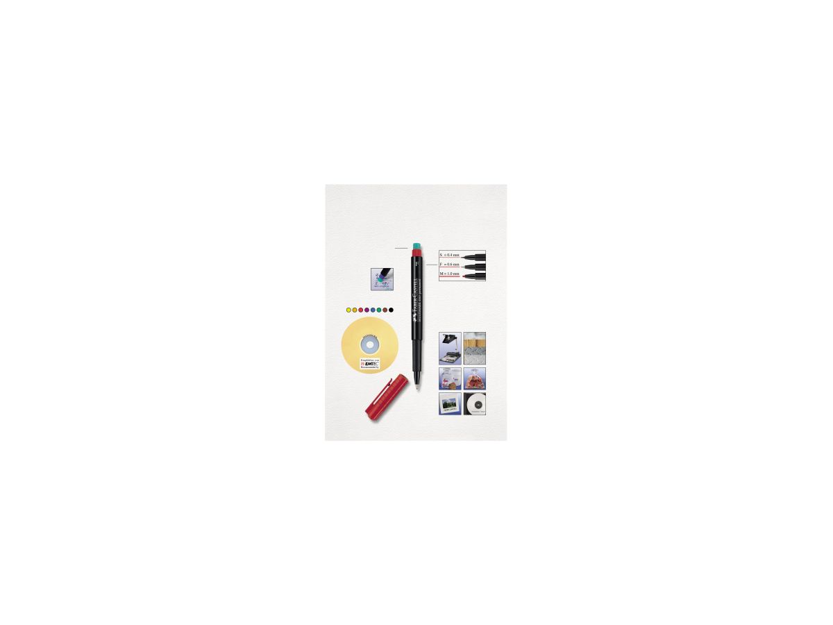 Faber Castell CD DVD-Marker MULTIMARK 152321 0,4mm rot