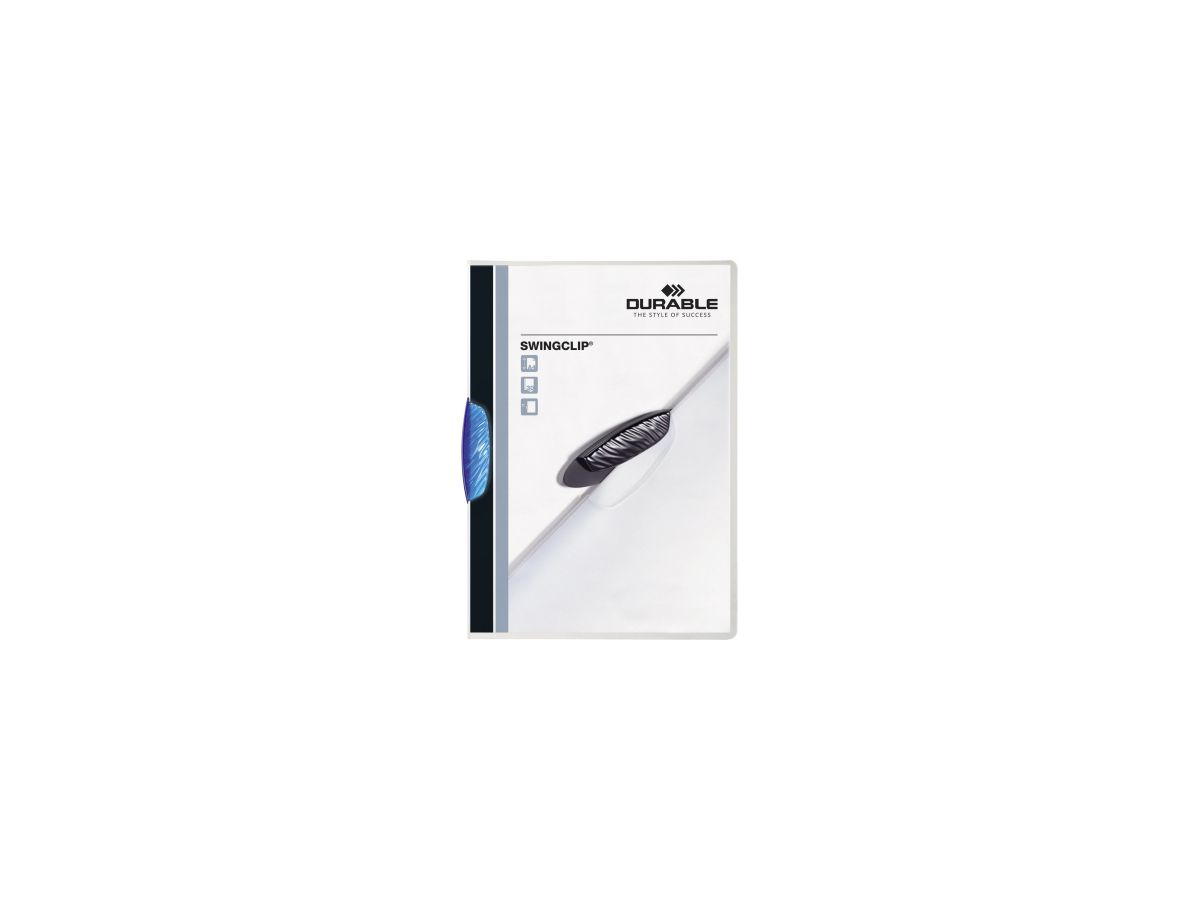 DURABLE Klemmmappe SWINGCLIP 226006 DIN A4 max. 30Bl. Klemme bl