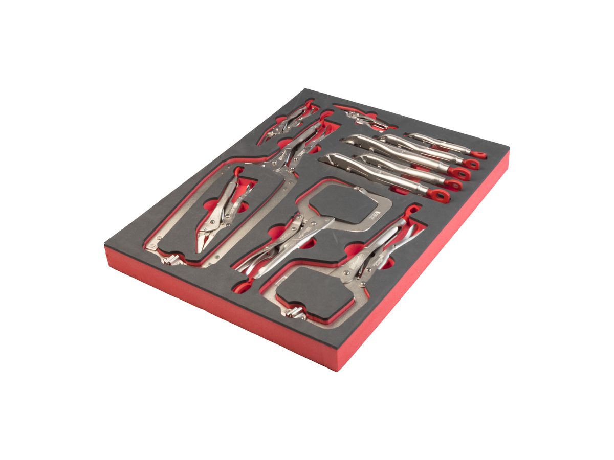 MILWAUKEE Einlage 11-teilig für Gripzangen für Werkstattwagen 78 cm