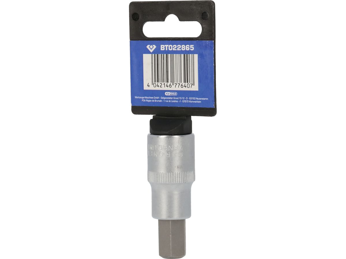 BRILLIANT TOOLS 1/2" Innen-6-Kant Schraubendreher-Einsatz, 55mm, 12mm