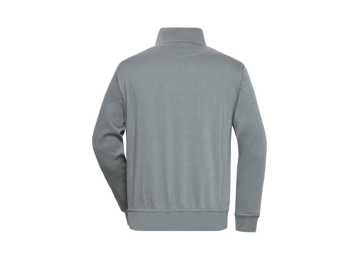 JN Workwear Half Zip Sweat JN831 70%BW/30%PES, dark-grey, Größe 6XL