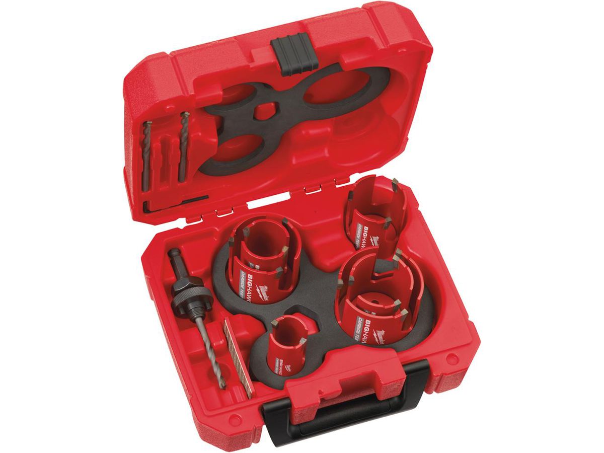 MILWAUKEE Multimaterial-Lochsäge Set BIGHAWG 10-teilig