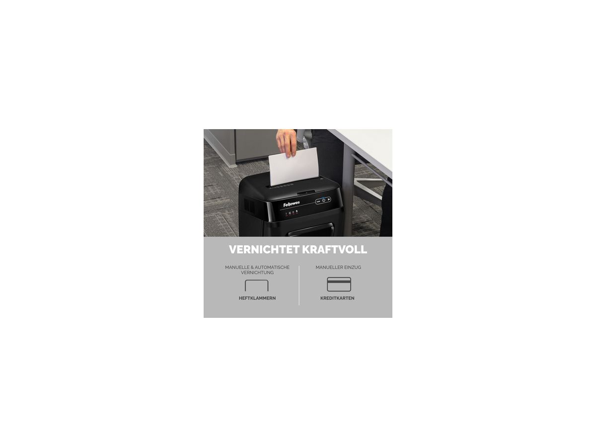 Fellowes Aktenvernichter AutoMax 200M 4656301 Partikel 2x14mm