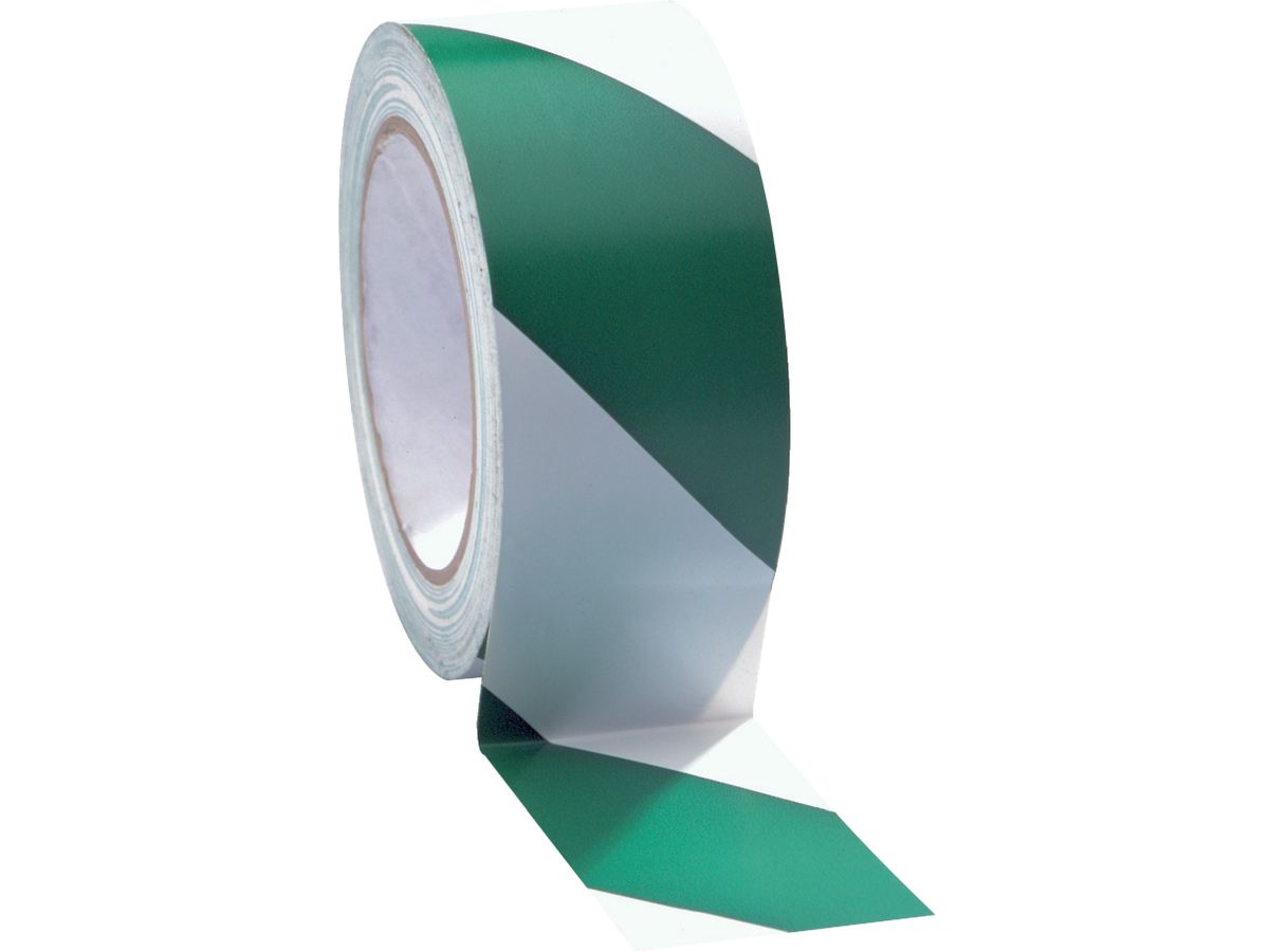 Bodenmarkierband PVC 50 mm x 33 m weiß/grün