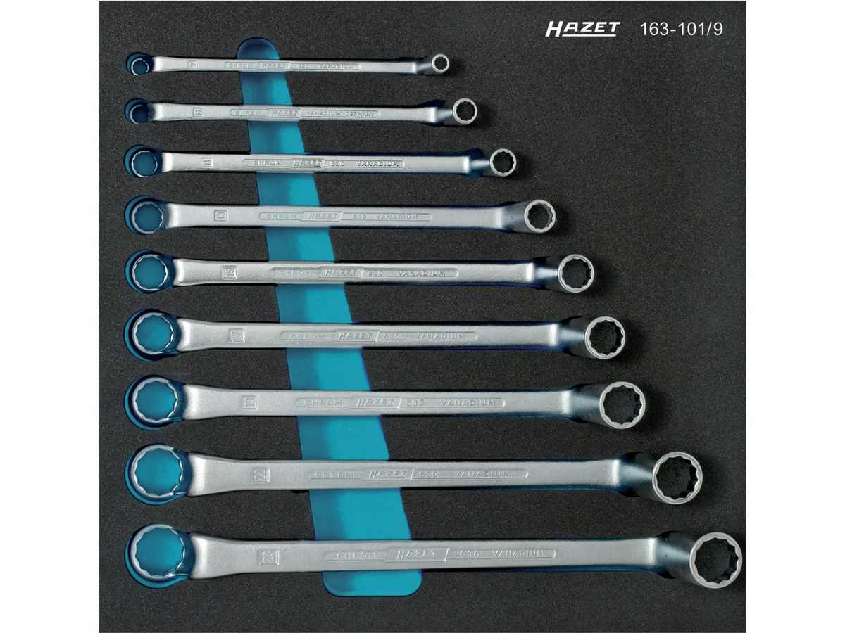 Tool module 163- 101/ 9 Double ring wrench Hazet