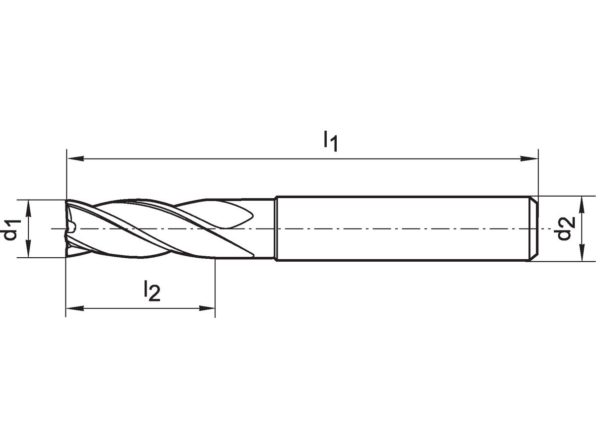 FORMAT Schaftfräser DIN6527L VHM TiALN HB