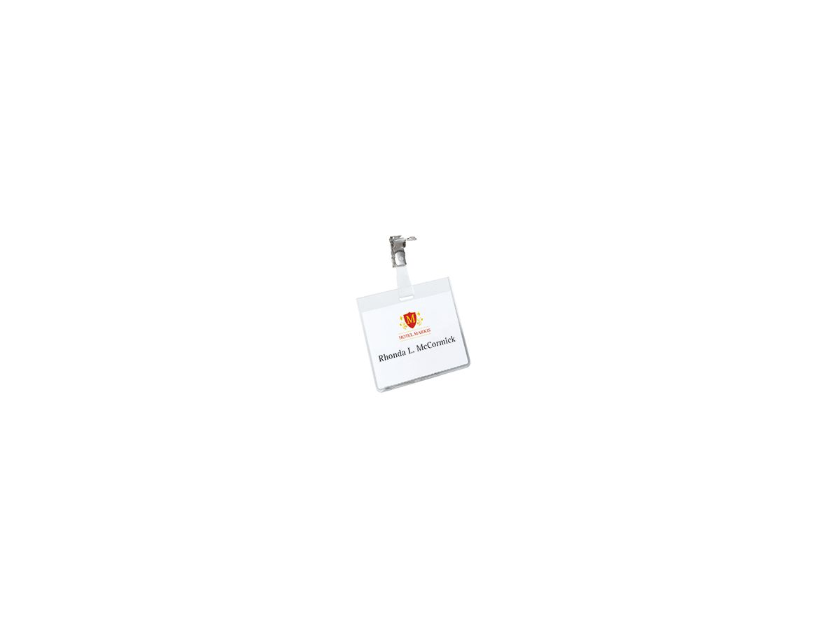 DURABLE Namensschild 800319 90x60mm Kunststoff tr 25 St./Pack.