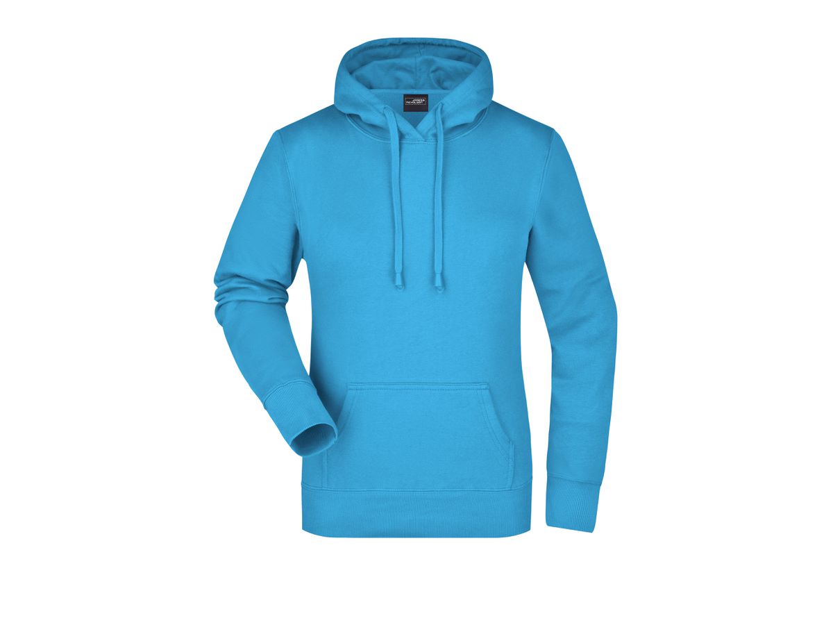 JN Ladies Hooded Sweat JN051 80%BW/20%PES, turquoise, Größe L
