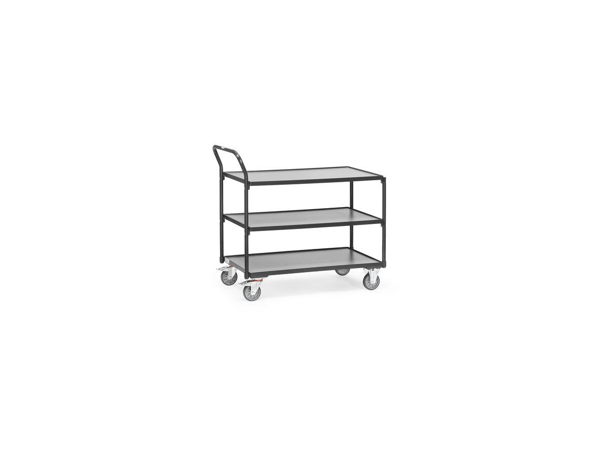 FETRA Tischwagen RAL 7016 2752 Lädefläche 1000x600, TK 250kg, 3 Bö